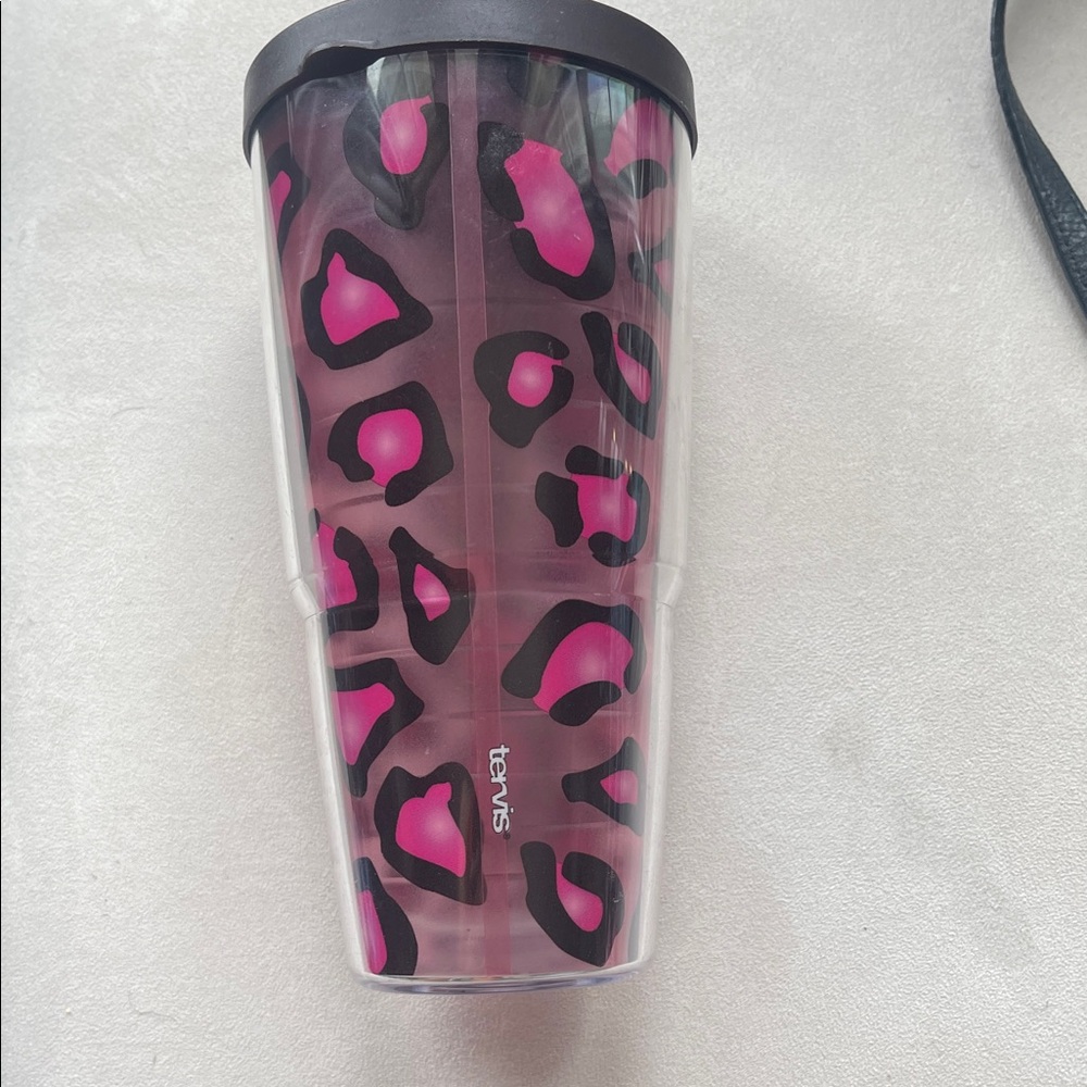 Tervis Black and Pink Animal Print Tumbler